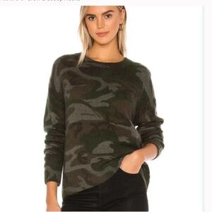 Rails Perci Wool Sweater in Jungle Camo Pullover in Green